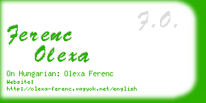 ferenc olexa business card